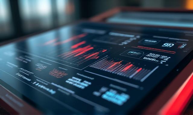 Digital logistics dashboard showing security metrics